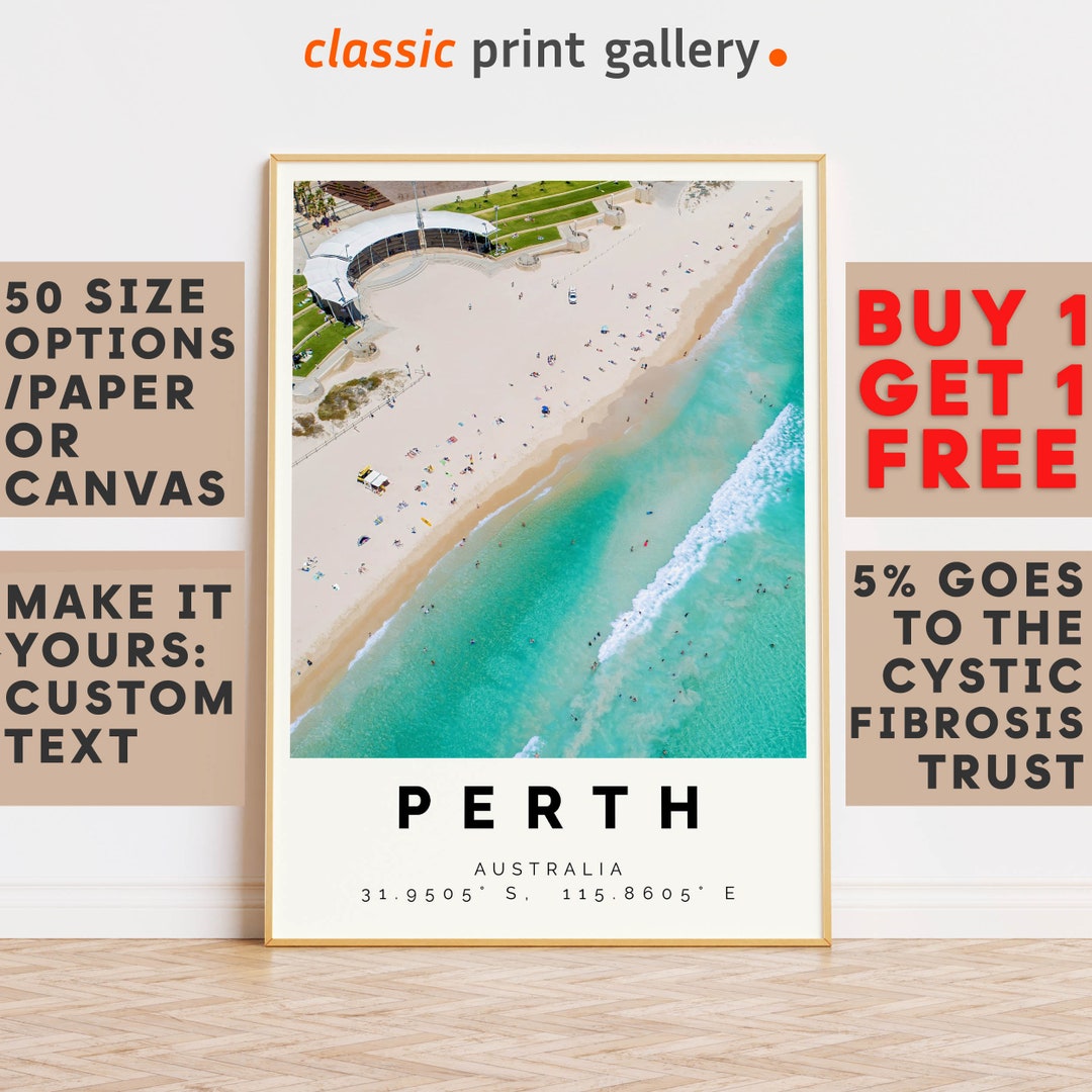 Perth Poster Colorful Print, Perth Wall Art, Perth Photo Decor, Perth