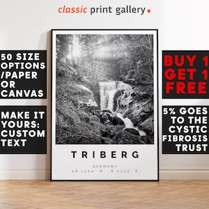 Triberg Poster Black and White Print, Triberg Wall Art, Triberg Photo Print, Triberg Gift Travel Decor,Germany,6791