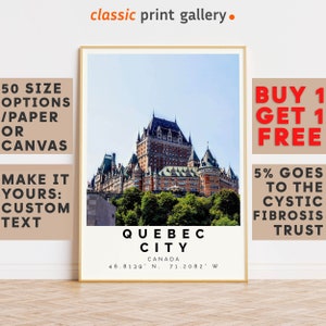 Quebec City Poster Colorful Print, Quebec City Wall Art, Quebec City Photo Decor, Quebec City Gift Travel Print,24x28, 20x30, 24x36,9446