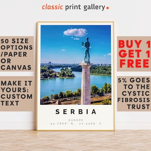 Serbia Poster Colorful Print, Serbia Wall Art, Serbia Photo Decor, Serbia Gift Travel Print,Travel Gift,Office Wall Art,9161