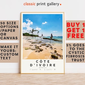 Côte D’ivoire Poster Colorful Print, Côte D’ivoire Wall Art, Côte D’ivoire Photo Decor, Housewarming Gift,Travel Gift,7919