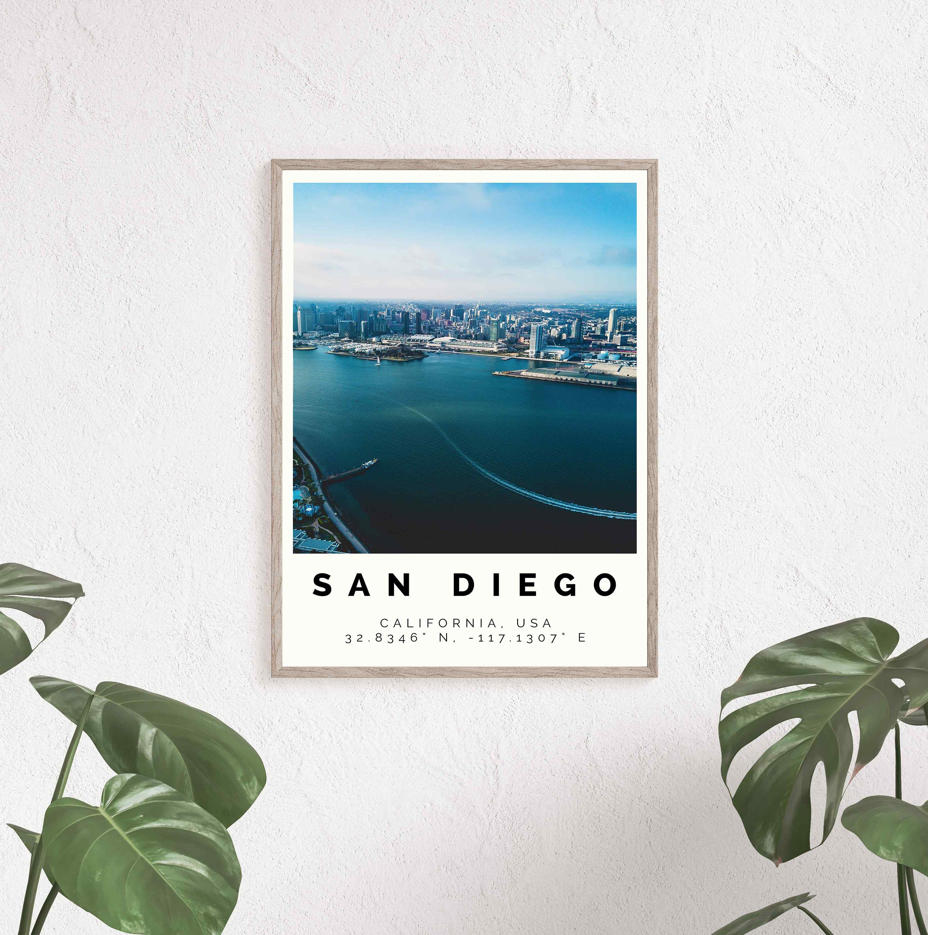 San Diego Poster Colorful Print San Diego Wall Art San Diego - Etsy