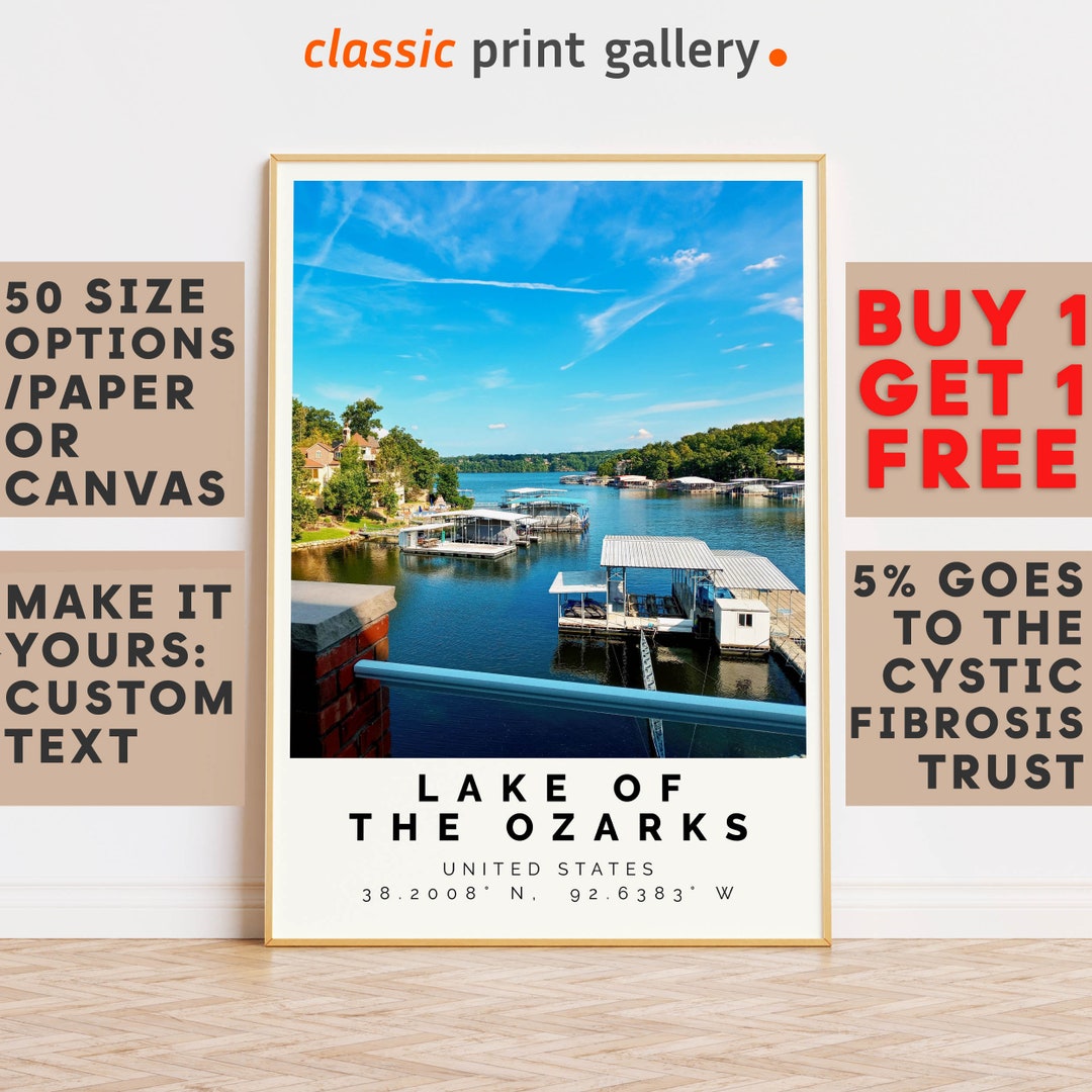 Lake of the Ozarks Poster Colorful Print, Lake of the Ozarks Wall Art