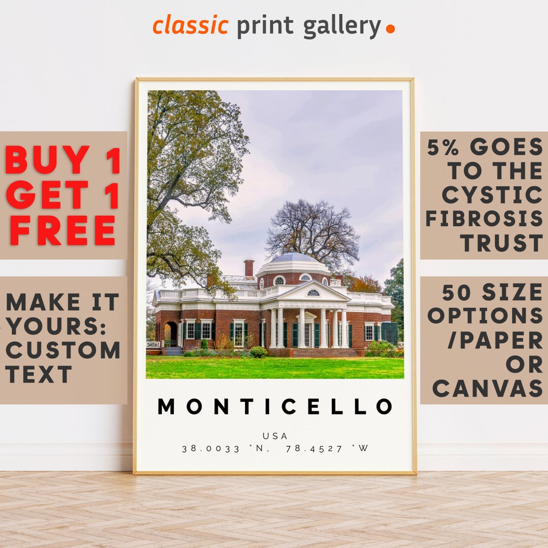 Monticello PrintMonticello WandkunstMonticello Bunte - Etsy.de
