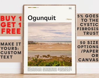 Ogunquit Print, Ogunquit Wall Art, Ogunquit Color Poster With Text, Personalized Birthday Travel Gift Present Photography, USA 12070b