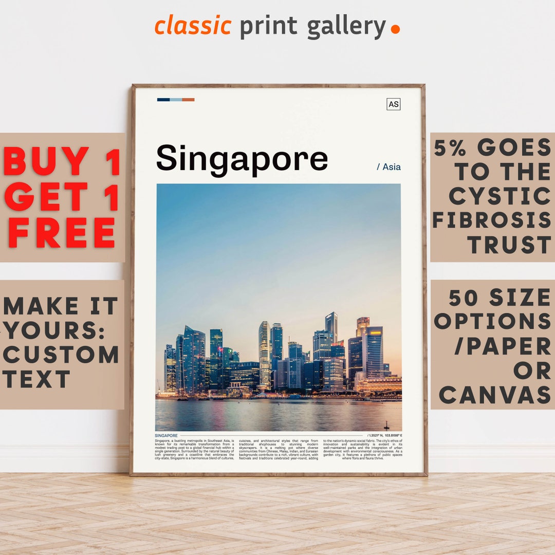 Singapore Print Singapore Wall Art Singapore Color Poster Etsy Australia