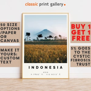 Indonesia Poster Colorful Print, Indonesia Wall Art, Indonesia Photo Decor, Indonesia Gift Travel Print,Gift Idea,10142