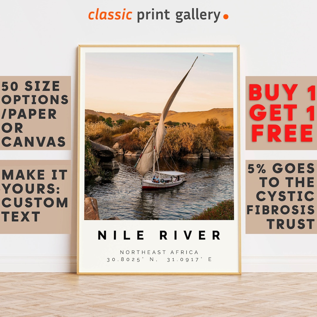 Nile River Poster Colorful Print, Nile River Wall Art, Nile River Photo ...