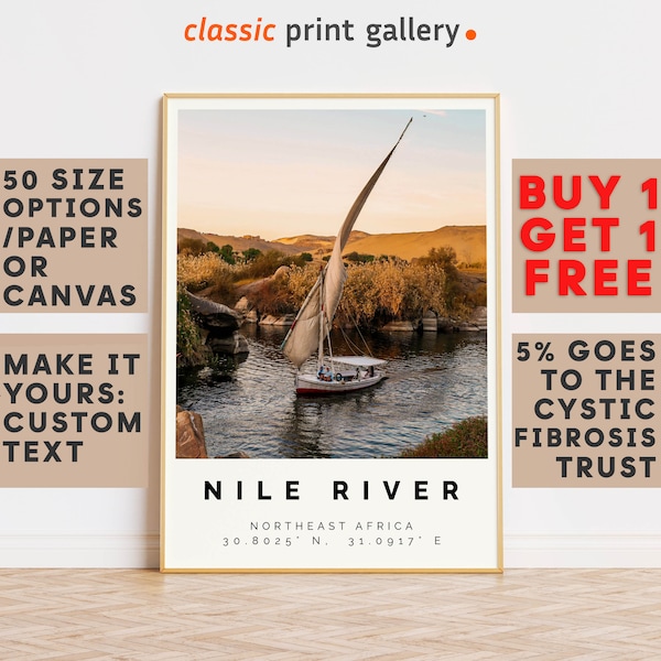 Nile River Poster Colorful Print, Nile River Wall Art, Nile River Photo Decor, Nile River Gift Travel Print,Egypt,Office Wall Art,8874