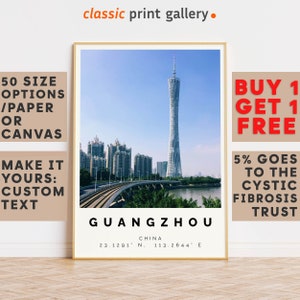 Guangzhou Poster Colorful Print, Guangzhou Wall Art, Guangzhou Photo Decor, Guangzhou Gift Travel Print,Birthday Gift,8077