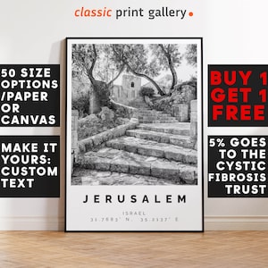 Jerusalem Poster Print,Jerusalem Wall Art, Housewarming Gift, Housewarming, Large Wall Art, Living Room Art, Wailing Wall, Israel, 3658