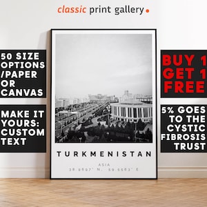 Turkmenistan Print Black and White Photo, Turkmenistan Wall Art, Turkmenistan Travel Poster, Turkmenistan Photo Print, Asia,5665