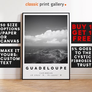 Guadeloupe Poster Black and White Print, Guadeloupe Wall Art, Guadeloupe Travel Poster, Guadeloupe Photo Print, Gwadloup, Caribbean,4899