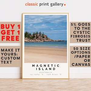 Magnetic Island Print,Magnetic Island Wall Art,Magnetic Island BW Poster,Personalized Birthday Beach Travel Gift Coastal Australia 14649