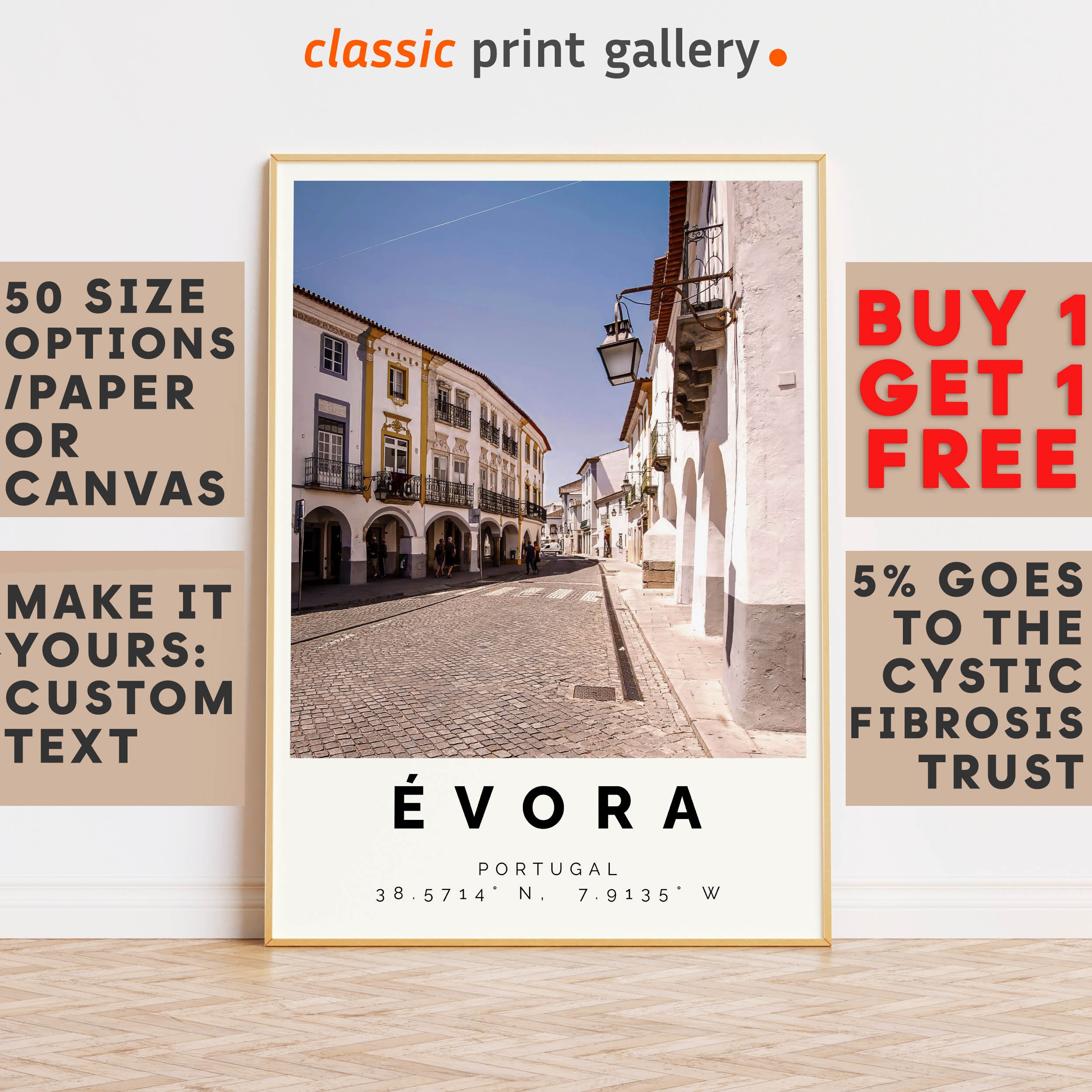 Évora Poster Colorful Print, Évora Wall Art, Évora Photo Decor, Évora Gift Travel Print,24x28, 20x30, 24x36,8013