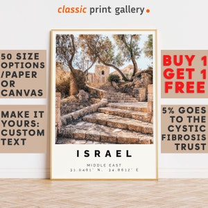 Israel Poster Colorful Print, Israel Wall Art, Israel Photo Decor, Israel Gift Travel Print,A3 Poster,9951