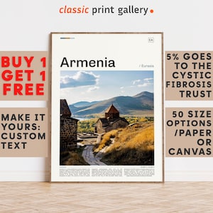 Armenia Print, Armenia Wall Art, Armenia Color Poster With Text, Personalized Birthday Travel Gift Present Photography  Artwork,Asia 11447b