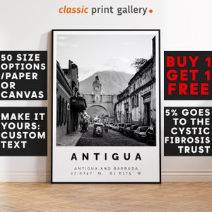 Antigua Guatemala Print Black and White Photo, Antigua Wall Art, Antigua Travel Poster, Antigua Photo Print, Guatemala, 2993