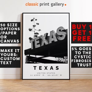 Texas Print Black and White Photo, Texas Wall Art, Texas Travel Poster, Texas Photo Print, State Wall Art, State Decor, 4041