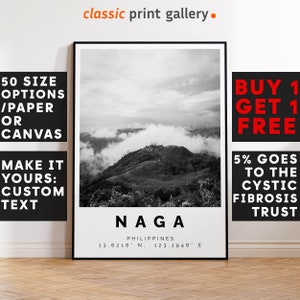 Naga Poster Black and White Print, Naga Wall Art, Naga , Naga Photo Print,Luzon, Philippines,6628
