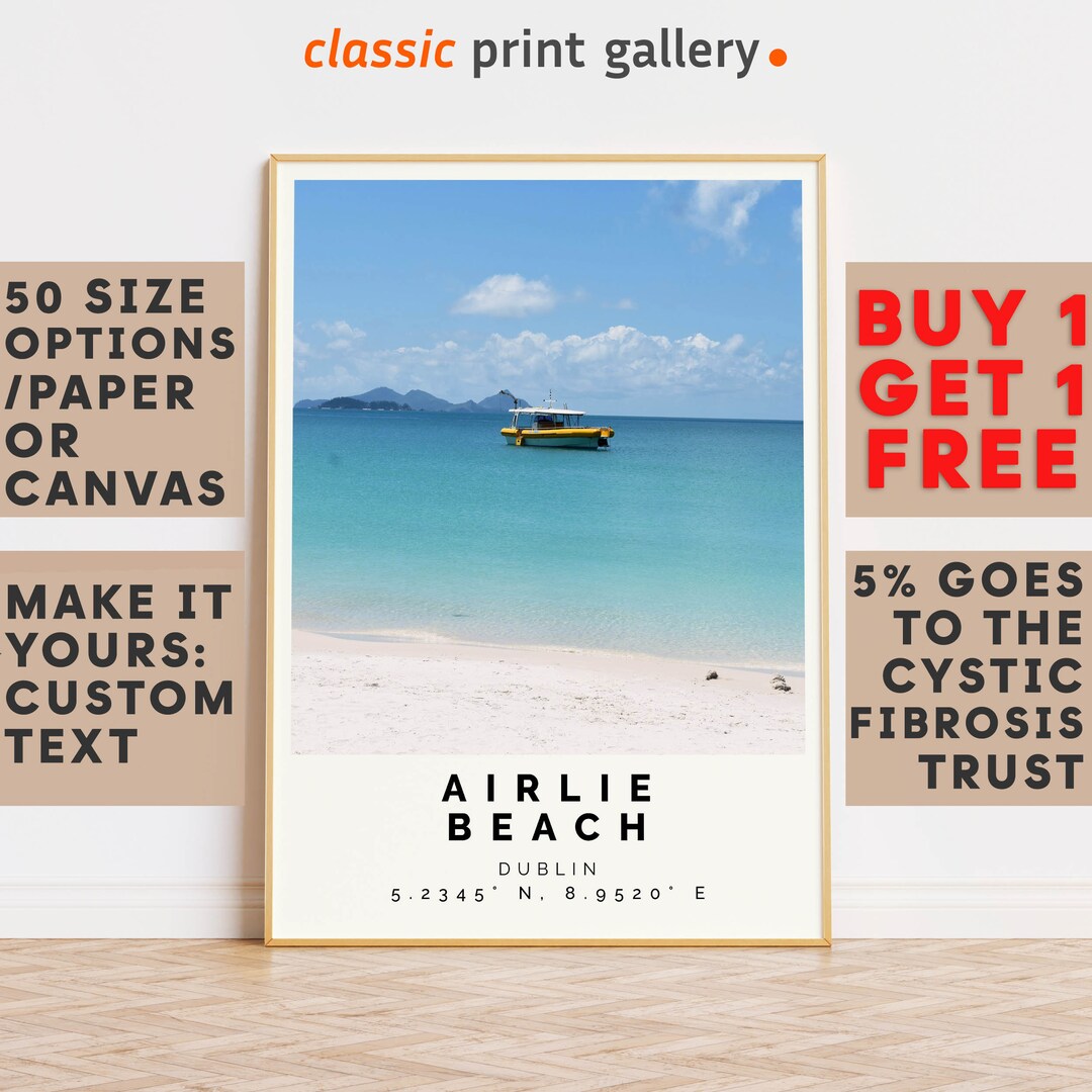 Airlie Beach Poster Colorful Print, Airlie Beach Wall Art, Airlie Beach