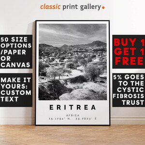 Eritrea Poster Black and White Print, Eritrea Wall Art, Eritrea Photo Print, Eritrea Gift Travel Decor,Africa,6250