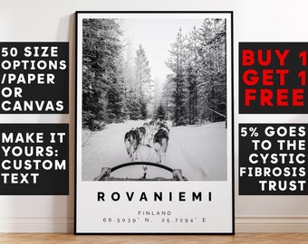 Rovaniemi Poster Black and White Print, Rovaniemi Wall Art, Rovaniemi Photo Print, Rovaniemi Gift Travel Decor,Finland,6771