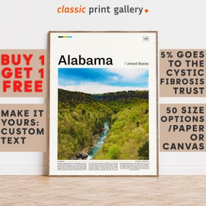 Alabama Print, Alabama Wall Art, Alabama Color Poster With Text, Personalized Birthday Travel Gift Present Photography  Artwork,USA 11405b