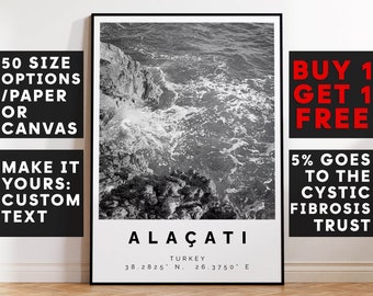 Alacati Poster Black and White Print, Alacati Wall Art, Alacati Travel  Poster, Alacati Photo Print,turkey,6067 