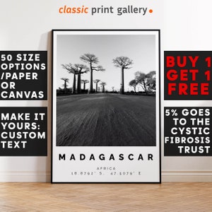 Madagascar Poster Black and White Photo, Madagascar Wall Art, Madagascar Travel Poster, Madagascar Photo Print, Indian Oceanm, 2779