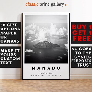 Manado Poster Black and White Print, Manado Wall Art, Manado , Manado Photo Print,Sulawesi, Indonesia,6545