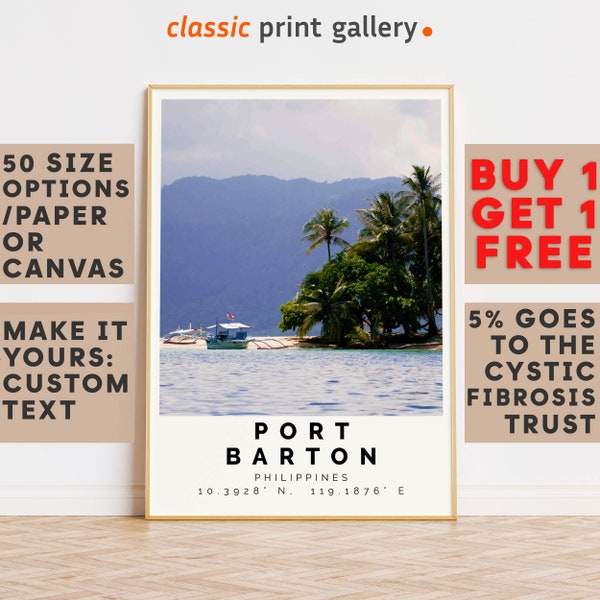 Port Barton Poster Colorful Print, Port Barton Wall Art, Port Barton Photo Decor, Port Barton Gift Travel Print,Travel Poster Decor,10986