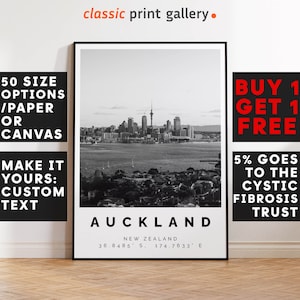 Auckland Poster Black and White Print, Auckland Wall Art, Auckland Travel Poster, Auckland Photo Print, New Zealand Poster Art, 3017