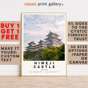Himeji Castle Print,Himeji Castle Wall Art,Himeji Castle Colorful Poster,Personalized Birthday Travel Gift Present Japan 15061
