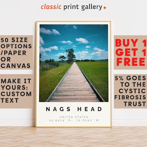 Nags Head Poster Colorful Print, Nags Head Wall Art, Nags Head Photo Decor, Nags Head Gift Travel Print,North Carolina,Travel Art,9688