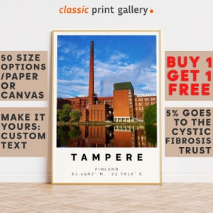 Tampere Poster Colorful Print, Tampere Wall Art, Tampere Photo Decor, Tampere Gift Travel Print,Finland,Travel Wall Art,10299