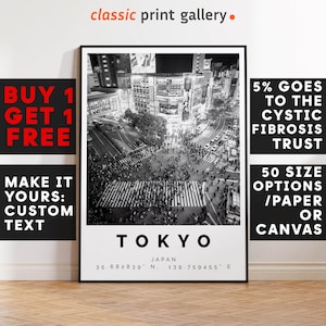 Tokyo Print,Tokyo Wall Art,Tokyo Black and White Poster,Personalized Birthday Travel Gift Present Photography Artwork Japan 12620a1