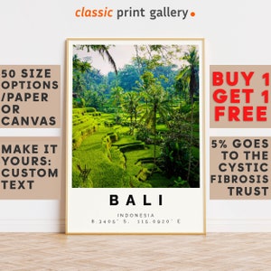 Bali Poster Colorful Print, Bali Wall Art, Bali Photo Decor, Bali Gift Travel Print,Indonesia,Birthday Gift,Vintage Art Print,7652