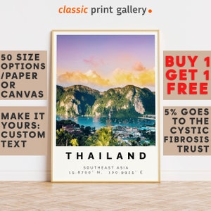 Thailand Poster Colorful Print, Thailand Wall Art, Thailand Photo Decor, Thailand Gift Travel Print,Housewarming Gift,10205