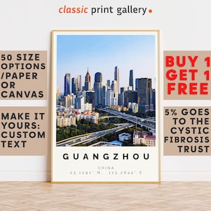 Guangzhou Poster Colorful Print, Guangzhou Wall Art, Guangzhou Photo Decor, Guangzhou Gift Travel Print,Travel Posters,8078