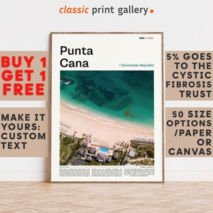 Punta Cana Print, Punta Cana Wall Art, Punta Cana Color Poster With Text, Personalized Birthday Travel Gift, Dominican Republic 12154b3