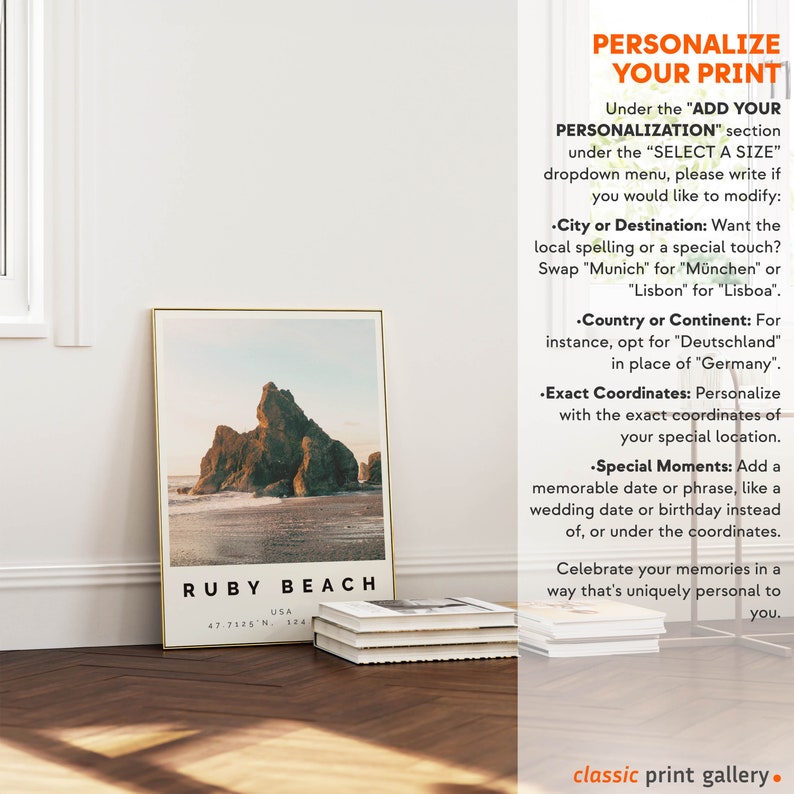 a picture of a beach with the words ruby beach on it