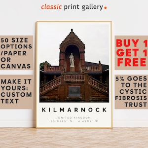 Kilmarnock Poster Colorful Print, Kilmarnock Wall Art, Kilmarnock Photo Decor, Kilmarnock Gift Travel Print,Virginia,A3 Poster,11068