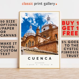Cuenca Poster Colorful Print, Cuenca Wall Art, Cuenca Photo Decor, Cuenca Gift Travel Print,Ecuador,Travel Posters Preppy,Gift Idea,7921