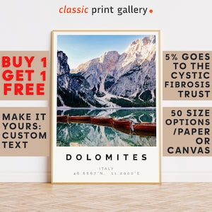 Dolomites Print,Dolomites Wall Art,Dolomites Colorful Poster,Personalized Birthday Travel Gift Present Artwork Italy 12466b4