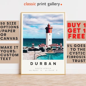 Durban Poster Colorful Print, Durban Wall Art, Durban Photo Decor, Gift Travel Print,South Africa,Travel Posters Preppy,Gift Idea,9186