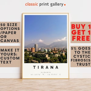 Tirana Poster Colorful Print, Tirana Wall Art, Tirana Photo Decor, Tirana Gift Travel Print,Albania,Travel Wall Art,Housewarming Gift,9190