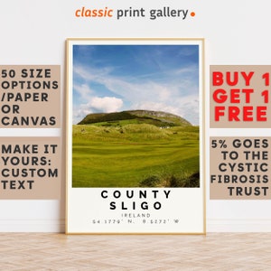 County Sligo Poster Colorful Print, County Sligo Wall Art, County Sligo Photo Decor,Gift Travel Print,Ireland,Housewarming Gift,10325