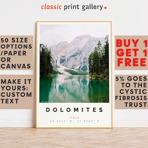Dolomites Poster Colorful Print, Dolomites Wall Art, Dolomites Photo Decor,Veneto,Gift For Travel Lover,Travel Art,7963