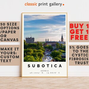 Subotica Poster Colorful Print, Subotica Wall Art, Subotica Photo Decor, Subotica Gift Travel Print,Serbia,Tourism,Birthday Gift,9177